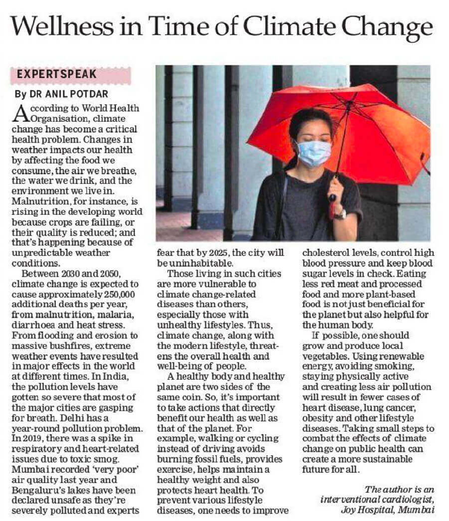 Wellness in Time of Climate Change - News from New India Express